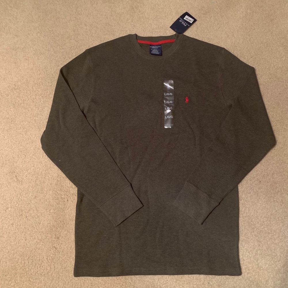 Ralph Lauren Waffle-Knit Crew Neck Shirt